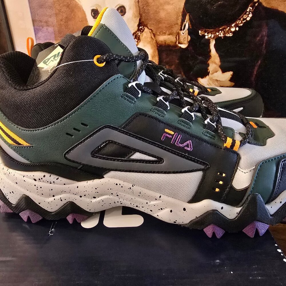 FILA - Men's Oakmont TR Mid Shoes (IJM01684 091) Green / Iris MENS SIZE 12 NEW